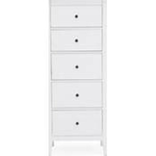 BOXED LYNTON 5 DRAWER CHEST WHITE 