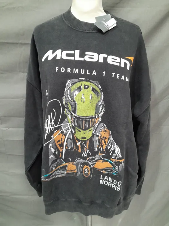 MCLAREN THEMED CREW JUMPER - LARGE