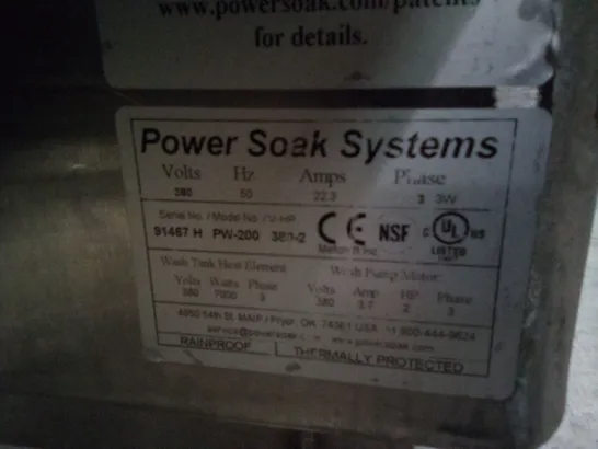 POWER SOAK POT WASH SYSTEM 