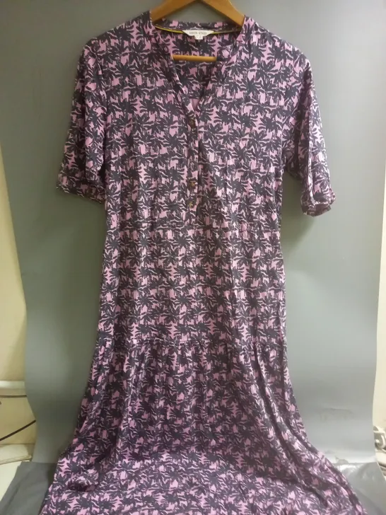 THE WHITE STUFF SABINA JERSEY PRINT DRESS PINK MULTI SIZE 12