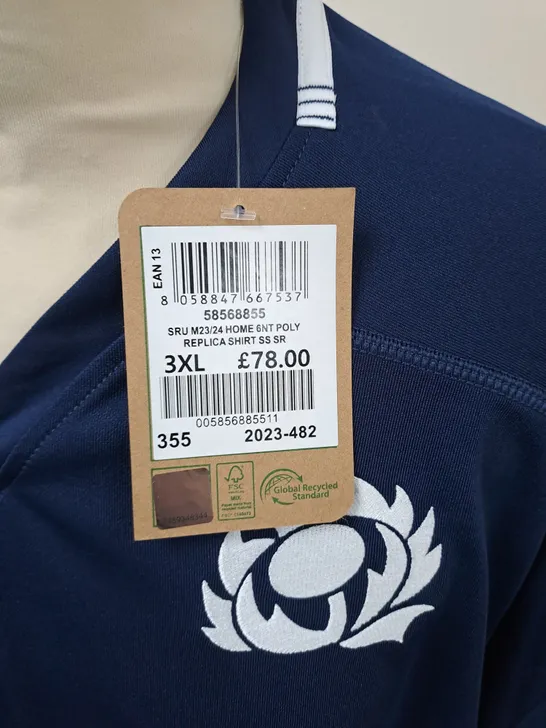 SCOTLAND RUGBY UNION HOME SHIRT SIZE 3XL