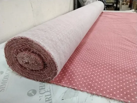 ROLL OF PINK DOTTED LINEN