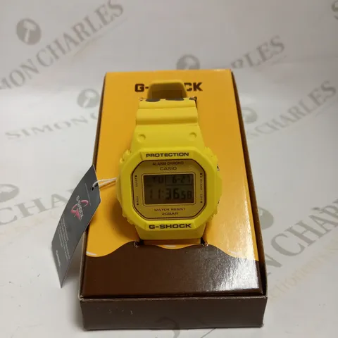 G-SHOCK RUBBER STRAP DIGITAL WATCH - YELLOW 