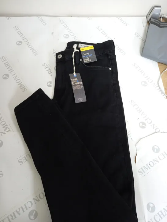 THE IVY SUPERSOFT SKINNY HIGH RISE LONG SIZE 16 JEANS