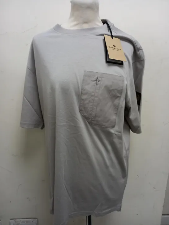 BELSTAFF HUDSON T-SHIRT IN GREY - SIZE MEDIUM