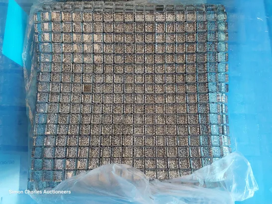 APPROXIMATELY 29 SHEETS OF SILVER CHROMATIC TILES EACH SHEET 300 × 300×8mm