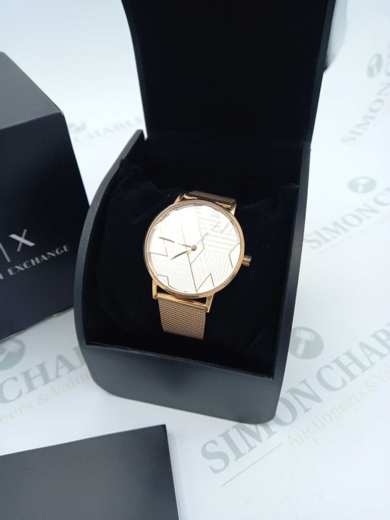 BRAND NEW ARMANI WATCH ROSE GOLD MESH -UNBOXED RRP £159