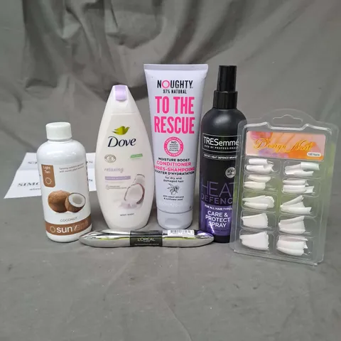 APPROXIMATELY 20 ASSORTED COSMETIC PRODUCTS TO INCLUDE DOVE BODY WASH, l'oreal MASCARA AND TRESEMME HEAT PROTECTION SPRAY