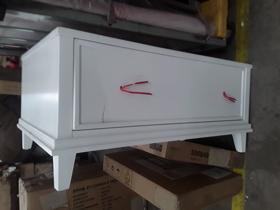 DESIGNER WHITE FINISH 1 DRAWER WARDROBE BASE