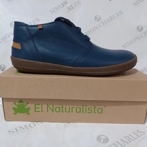 BOXED PAIR OF EL NATURALISTA SHOES IN NAVY EU SIZE 45