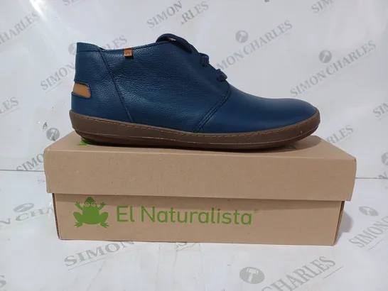 BOXED PAIR OF EL NATURALISTA SHOES IN NAVY EU SIZE 45