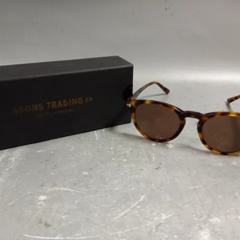 &SONS VINCENT TORTOISE SHELL SUNGLASSES 