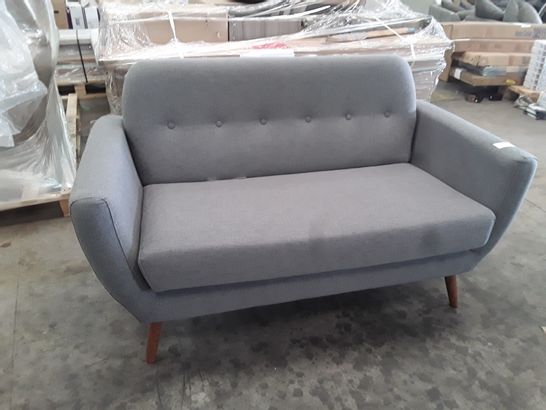 DESIGNER GREY FABRIC TWO SEATER SOFA