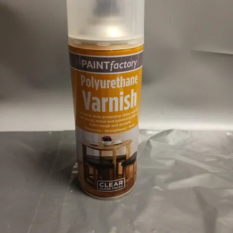 LOT OF 12 PAINT FACTORY POLYURETHANE VARNISH CLEAR GLOSS FINISH 400ML PER CAN