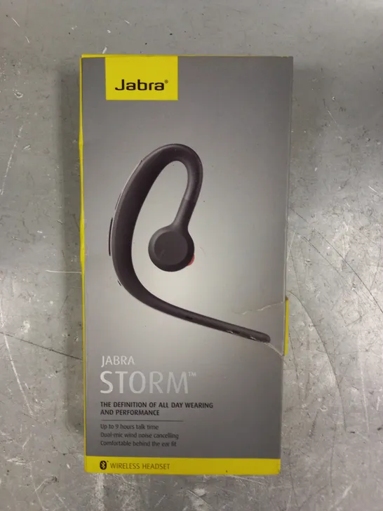 BOXED JABRA STORM BLUETOOTH WIRELESS HEADSET 