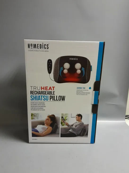 BOXED HOMEDICS TRUHEAT RECHARGEABLE SHIATSU PILLOW