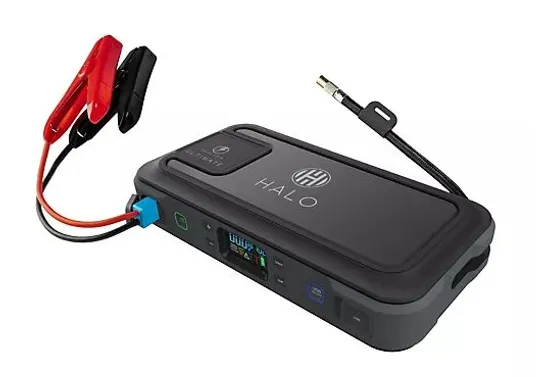 HALO BOLT ULTIMATE POWER BANK W/JUMP STARTER AIR COMPRESSOR & AC OUTLET BLUE GRAPHITE