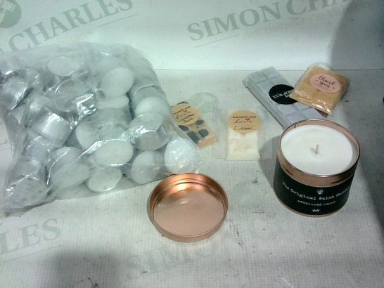 LOT OF APPROX. 20 ASSORTED ITEMS TO INCLUDE: WAX MELTS, TINNED CANDLES, T-LIGHT CANDLES