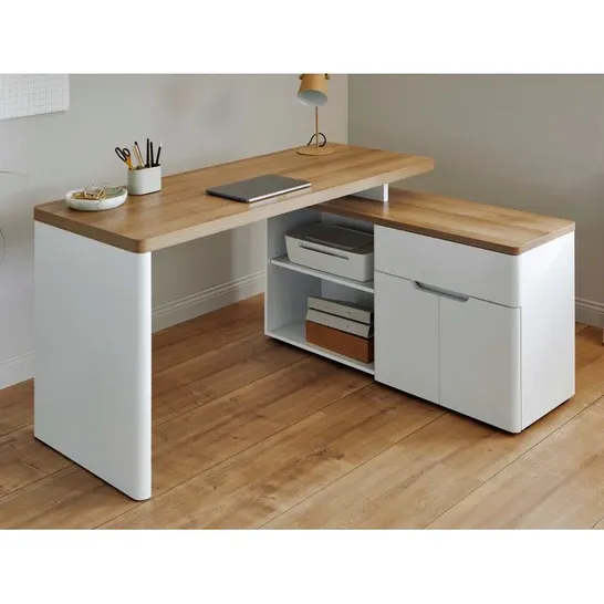 BOXED BELFIELD L-SHAPED DESK (1 BOX)