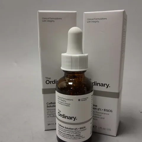 2 BOXED THE ORDINARY CAFFEINE SOLUTION 5% +EGCG (2 x 30ml)