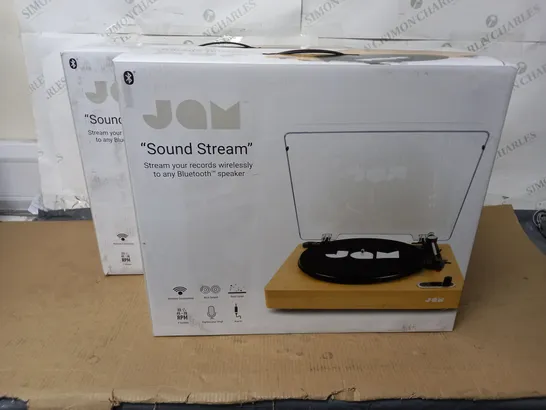 LOT OF 2 JAM SOUND STREAM BLUETOOTH TURNTABLE