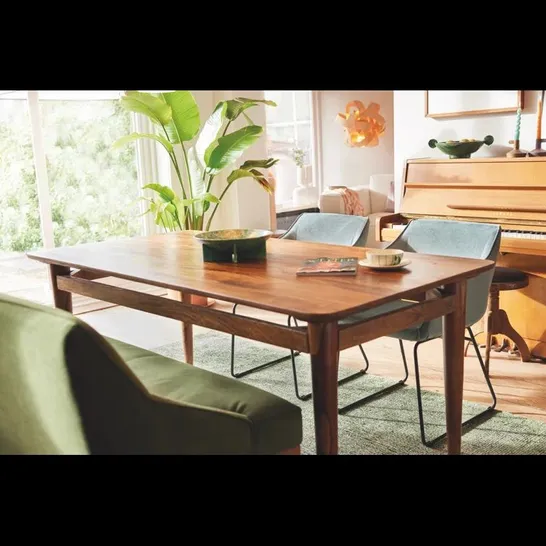 BOXED ELETA WOOD MANGO DINING TABLE (2 BOXES)