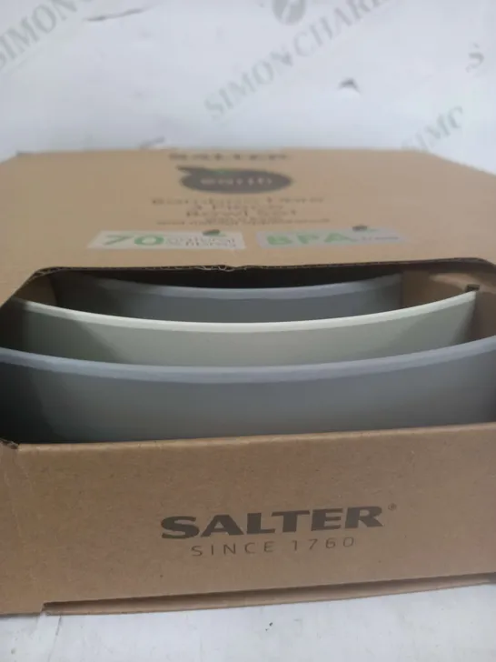 SALTER EARTH THREE-PIECE LIGHTWEIGHT REUSABLE BOWL SET