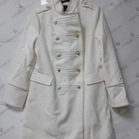 JULIEN MCDONALD LADIES CREAM COAT SIZE 20