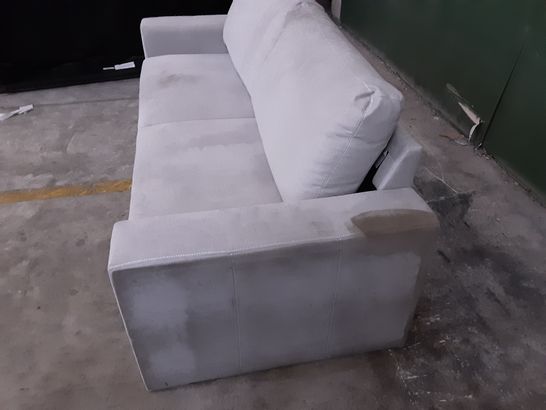 DESIGNER GREY FABRIC 2-SEATER SOFA 