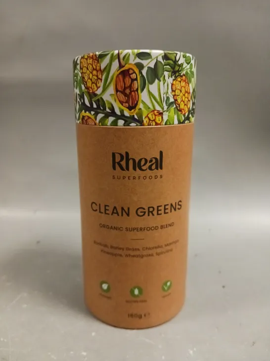 SEALED RHEAL SUPERFOODS CLEAN GREENS ORGANIC SUPERFOOD BLEND - 150G