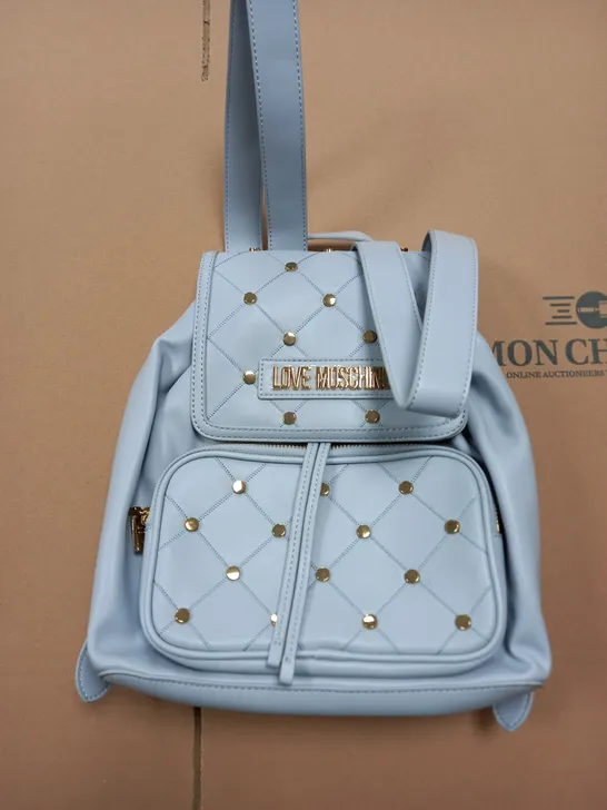 LOVE MOSCHINO PASTEL BLUE BACKPACK 