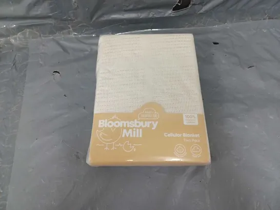 BLOOMSBURY MILL CELLULAR BLANKET TWIN PACK 