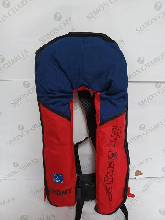 ISP CHALLENGER LIFE VEST IN RED & BLUE