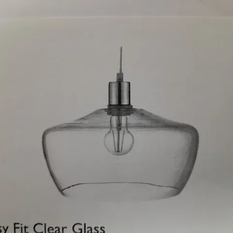 BOXED DAR LIGHTING FIDELLA EASY FIT CLEAR GLASS PENDANT 