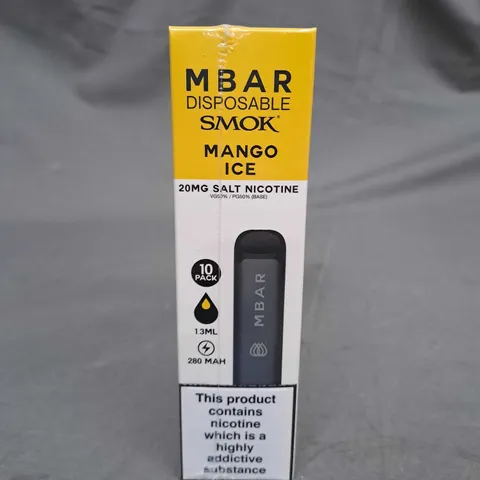 SEALED SMOK MBAR PRO DISPOSABLE DEVICE MANGO ICE 10 PACK