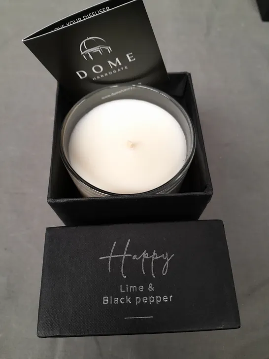 BOXED DOME HARROGATE LIME AND BLACK PEPPER SCENTED CANDLE