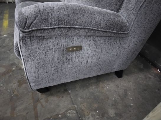 DESIGNER HEREFORD MINK FABRIC DOUBLE POWER RECLINING THREE SEATER SOFA