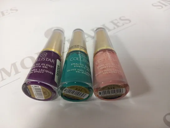 APPROXIMATELY 35 ASSORTED COLLISTAR GLOSS NAIL LACQUER GEL EFFECT 6ML EACH