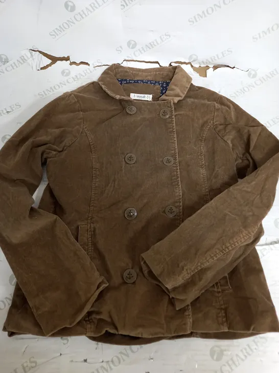 SEA SALT CORNWALL BROWN BUTTON UP JACKET - SIZE 12