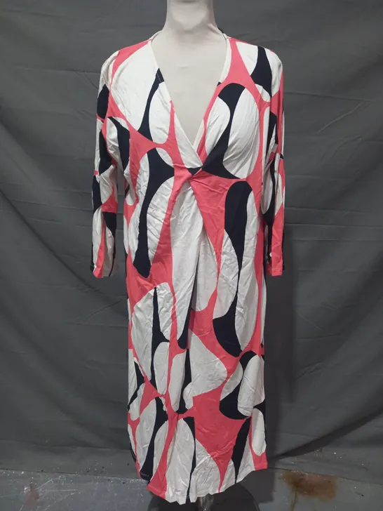 MASAI DRESS IN CORAL MULTI SIZE MEDIUM