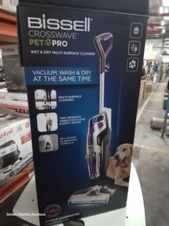 BOXED BISSELL CROSSWAVE PET PRO WET & DRY MULTI SURFACE CLEANER