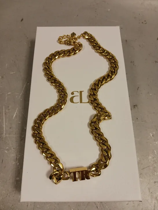 ABBOTT LYON PERSONALISED 'TR' CHAIN LINK NECKLACE 