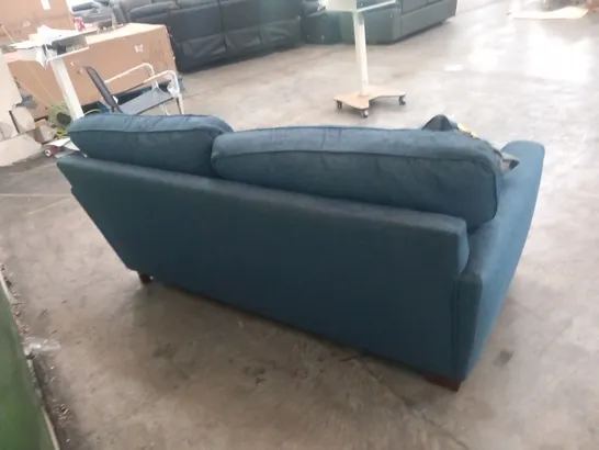 DESIGNER BLUE FABRIC 2 SEATER SOFA