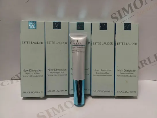 LOT OF 5 X 15ML ESTÉE LAUDER 15ML NEW DIMENSION EXPERT LIQUID TAPE