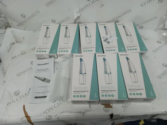 8 BOXED HOMEDICS REFRESH HYDRAFACIAL CLEANSING TOOL