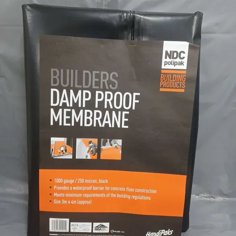 BUILDERS DAMP PROOF MEMBRANE 1000-GAUGE 250-MICRON BLACK 