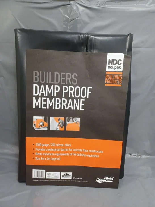 BUILDERS DAMP PROOF MEMBRANE 1000-GAUGE 250-MICRON BLACK 