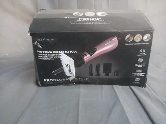 BOXED REVAMP 2 IN 1 BLOW DRY & STYLE TOOL - PROGLOSS AIRSTYLE 