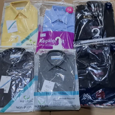 LOT OF APPROXIMATELY 50 ASSORTED 2-PACKS OF LONG SLEEVE SHIRTS IN VARIOUS SIZES 