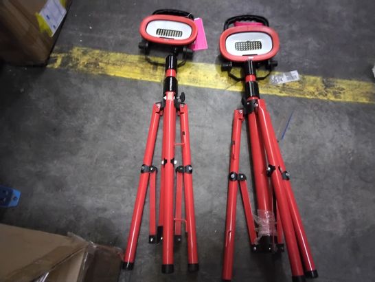 2 ASSORTED TRIPODS WITH LED LIGHTS